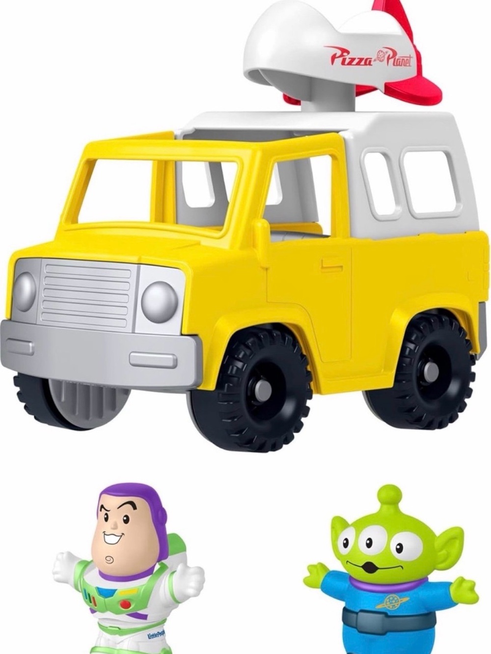 Fisher-Price Yellow Pizza Planet Truck with Buzz Lightyear & Green Alien